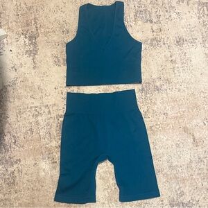 Women’s Activewear Dark Turquoise Set (L)